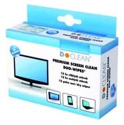 D-CLEAN PREMIUM SCREEN CLEAN DUO-WIPES - 12 párů vlhkých/suchých utěrek DUO-WIPES