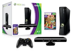 Microsoft XBOX 360 herní konzole Slim Standard system Kinect 4GB Black Piano