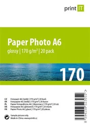 PRINT IT papír Photo A6 170 g/m2 Glossy 20pck/BAL