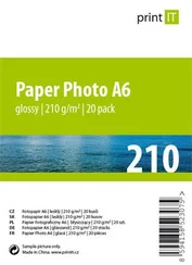 PRINT IT papír Photo A6 210 g/m2 Glossy 20pck/BAL